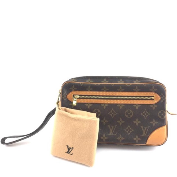 Pochette Hand Dragonne Monogram Canvas Clutch - Picture 12 of 12